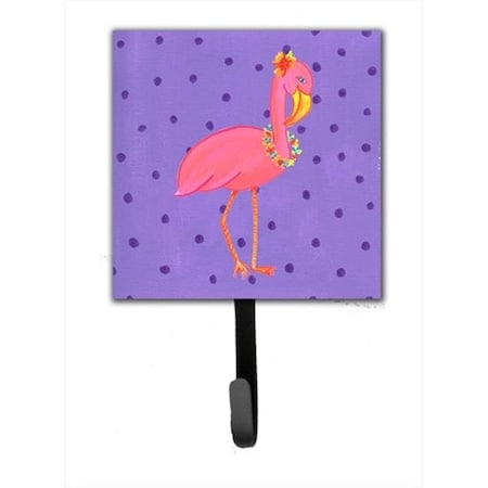 Carolines Treasures Carolines Treasures LD6154SH4 Flamingo Leash Holder Or Key Hook LD6154SH4